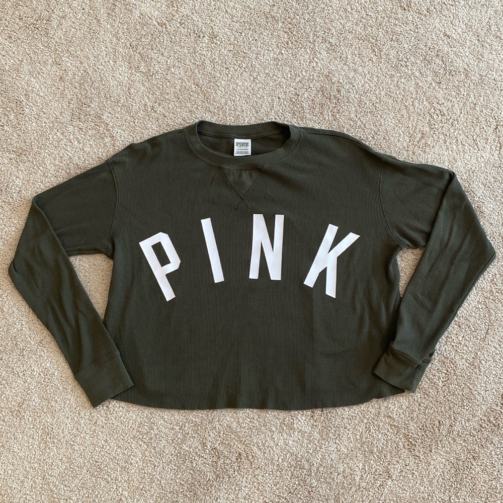 VS PINK Waffle Knit Top